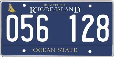 RI license plate 056128