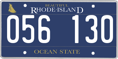 RI license plate 056130