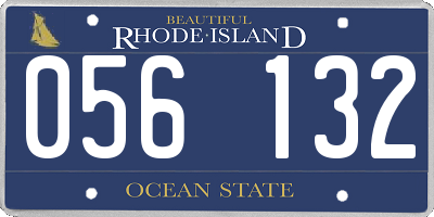 RI license plate 056132