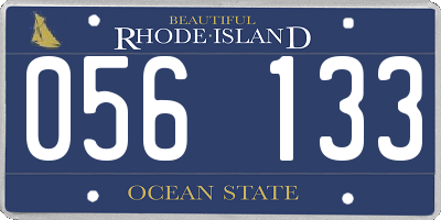 RI license plate 056133
