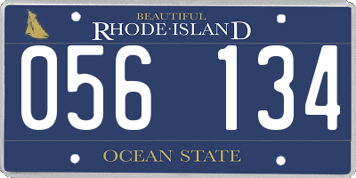 RI license plate 056134