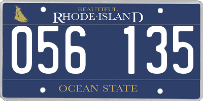 RI license plate 056135