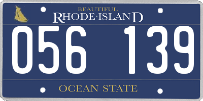 RI license plate 056139