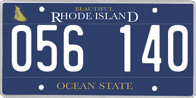 RI license plate 056140