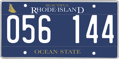 RI license plate 056144