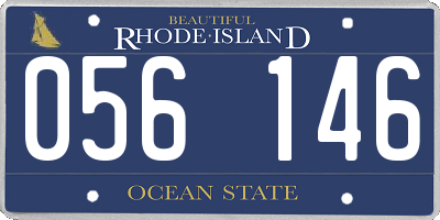 RI license plate 056146