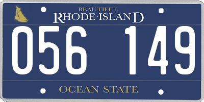 RI license plate 056149