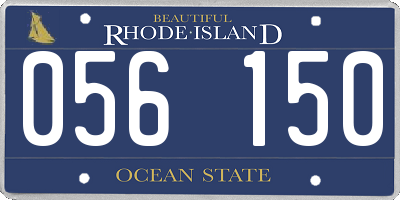 RI license plate 056150