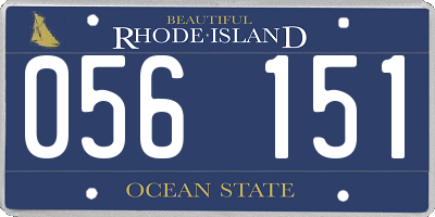 RI license plate 056151