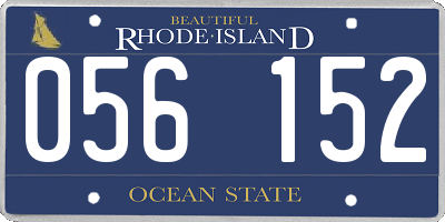 RI license plate 056152