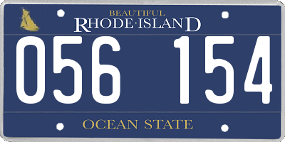 RI license plate 056154