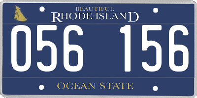 RI license plate 056156