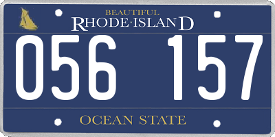 RI license plate 056157