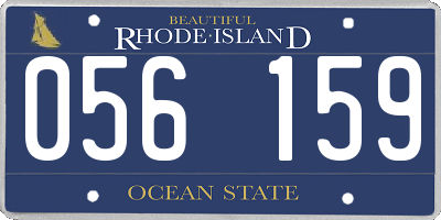 RI license plate 056159