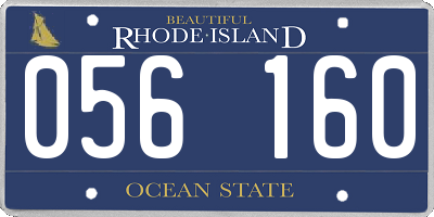 RI license plate 056160