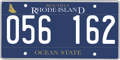 RI license plate 056162