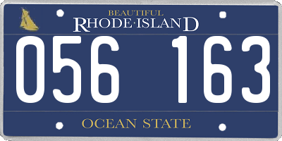 RI license plate 056163