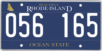 RI license plate 056165