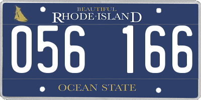 RI license plate 056166