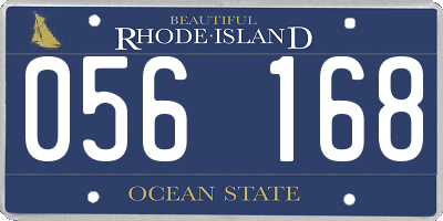 RI license plate 056168
