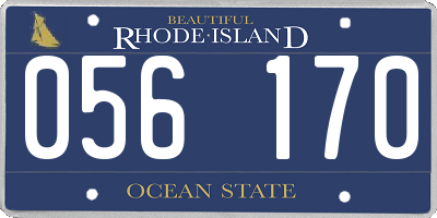 RI license plate 056170