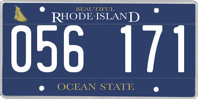 RI license plate 056171