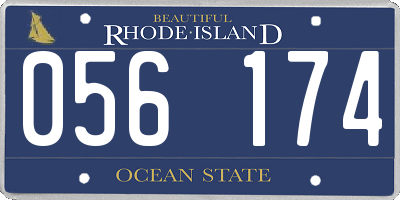 RI license plate 056174