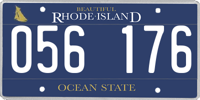 RI license plate 056176