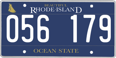 RI license plate 056179