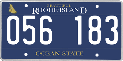 RI license plate 056183