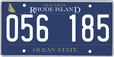 RI license plate 056185
