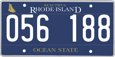 RI license plate 056188