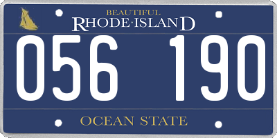 RI license plate 056190