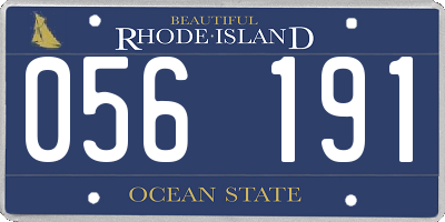 RI license plate 056191