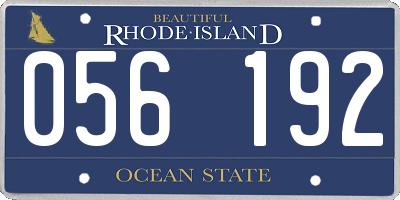 RI license plate 056192