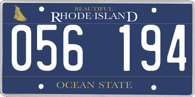 RI license plate 056194