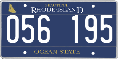 RI license plate 056195