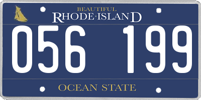 RI license plate 056199