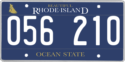 RI license plate 056210