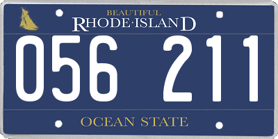 RI license plate 056211