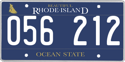 RI license plate 056212