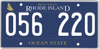 RI license plate 056220