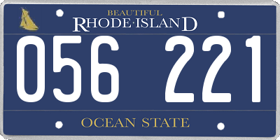 RI license plate 056221