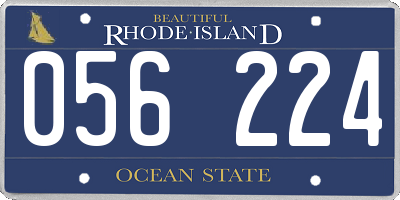 RI license plate 056224