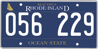RI license plate 056229