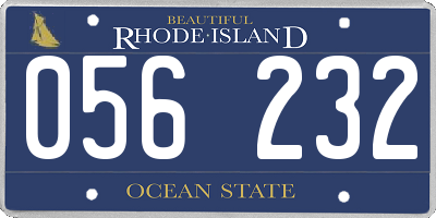 RI license plate 056232