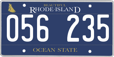 RI license plate 056235