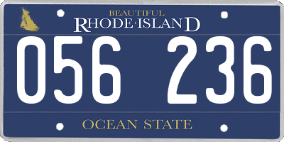 RI license plate 056236