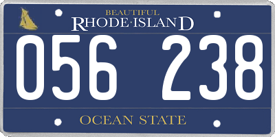 RI license plate 056238