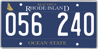 RI license plate 056240
